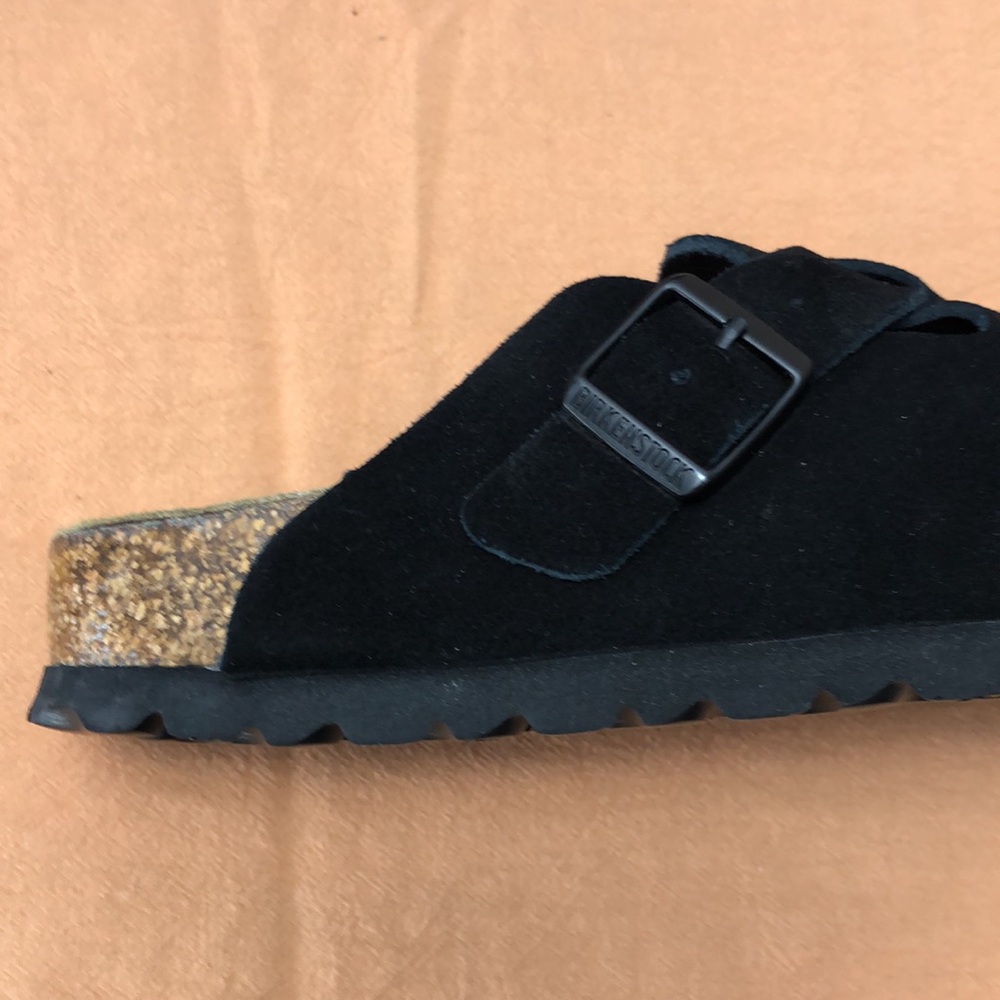 🔥 NWT Women's Black Suede Birkenstock Boston Shoes - Narrow Fit - Picture 5 of 5